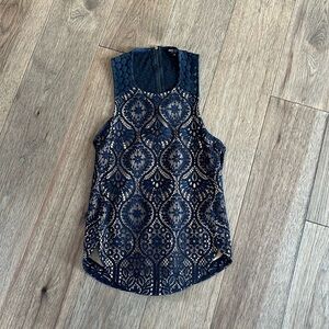 DAVID LERNER | lace blouse, size XS